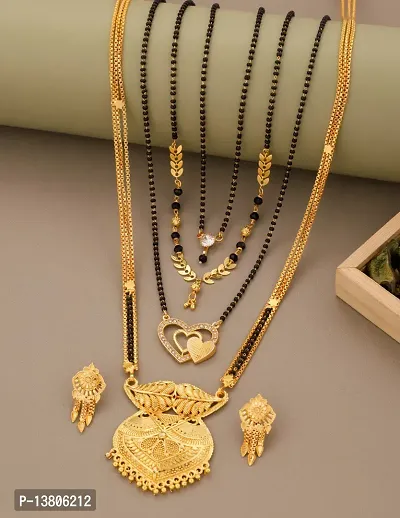 Combo of 4 Golden Alloy Mangalsutra Sets