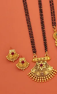 Combo Of 2 Premium Quality Mangalsutra Set With Earring For Women.-thumb1