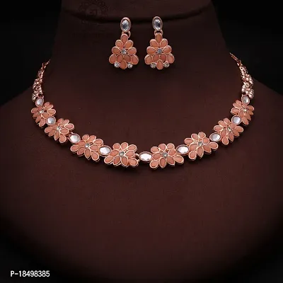 Rose Gold-Plated AD-Studded Handcrafted Jewellery Set – shopnccollection