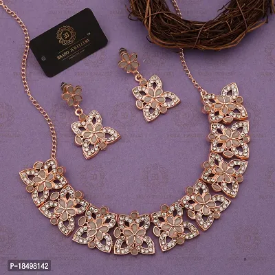 New  Rose Gold  Traditional Fashion Jewellery Set  for Women  Girls.-thumb3