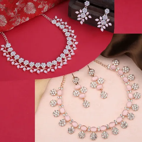 Combo Of 2 Plated Traditional Fashion Jewellery Set For Women