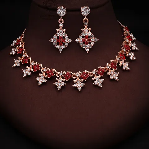 New plated American diamond Necklace for Women and girls