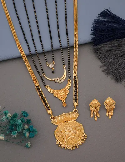 New Stylish Pack Of 4 Combo Women Mangalsutra Set