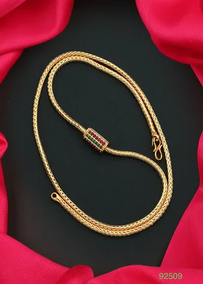 One Gram Premium Quality South Chain Brass Chain For Women And Girls.