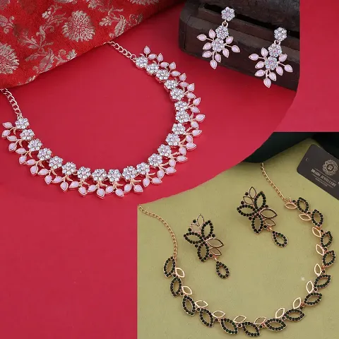 Combo Of 2 Plated Traditional Fashion Jewellery Set For Women