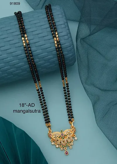 Stylish Alloy Open Diamond Mangalsutra For Women