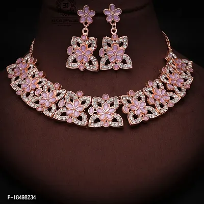 New  Rose Gold  Traditional Fashion Jewellery Set  for Women  Girls.-thumb4