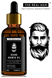 The Real Man Beard Growth Oil 100 Percent Organic Beard and Moustache Hair Growth Oil, 50ml-thumb1