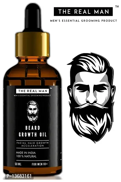 The Real Man Beard Growth Oil 100 Percent Organic Beard and Moustache Hair Growth Oil, 50ml-thumb2