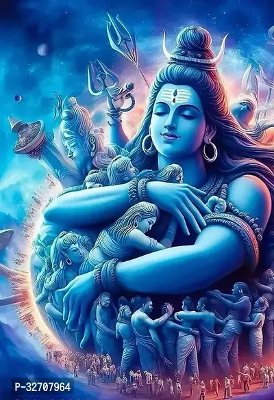 Lord Shiva Religious Posters Multicolour Printed 12 x18 Inch30cm x 45cm