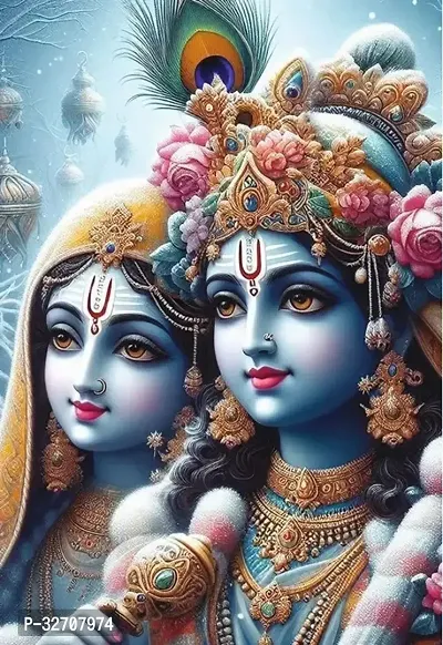 Radha  Krishna Religious Posters Multicolour Printed 12 x18 Inch30cm x 45cm