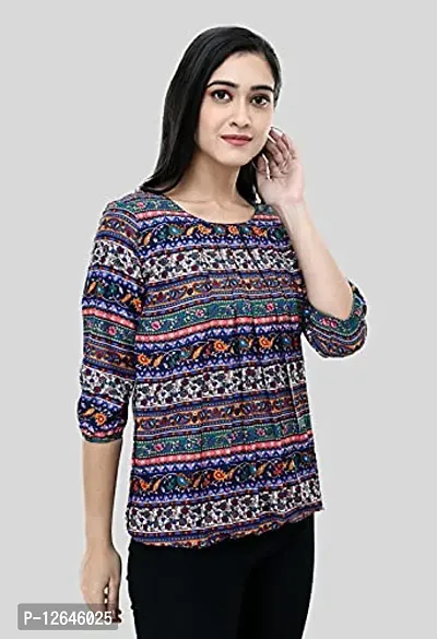 Shiva Trends Women's Printed Multicolor Extra Large Size Pack of 2 Top-thumb5