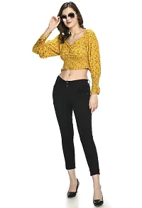 Shiva Trends Womens Yellow Rayon Crop Top Top-SV-123-TOP-YLW-XL-thumb1