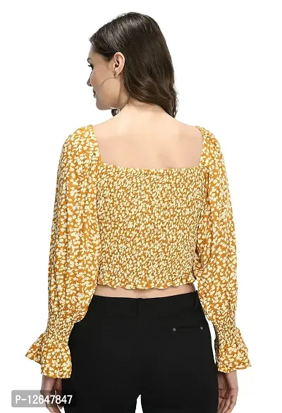 Shiva Trends Womens Yellow Rayon Crop Top Top-SV-121-TOP-YLW-M-thumb4