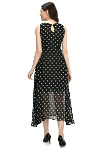 Elegant Black Georgette Printed Front Open Kurta For Women-thumb3