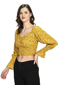 Shiva Trends Womens Yellow Rayon Crop Top Top-SV-123-TOP-YLW-XL-thumb2