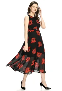 Shiva Trends Womens Black Rayon Key Hole Dress-SV-117-DRS-BLK-L-thumb3