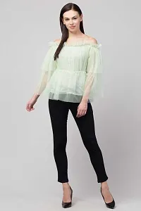 Shiva Trends Solid Casual ' Off Shoulder Cotton Net Top for Women(Deny_92_S)-thumb4