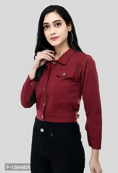 Shiva Trends Women's Solid Full Sleeve Regular Jacket-thumb3