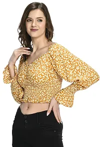 Shiva Trends Womens Yellow Rayon Crop Top Top-SV-121-TOP-YLW-M-thumb1