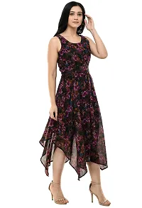 Shiva Trends Multicolor Printed Designer High Low Dresses for Women Cacual Wear(Deny_96_S)-thumb1