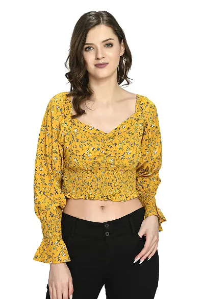 Sarvayoni Womens Rayon Crop Top