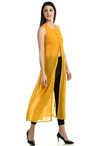 Shiva Trends Multicolor Solid Designer A-Line Dresses for Women Casual Wear(Deny_96_S) Yellow-thumb4