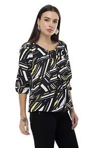 Shiva Trends Women's 3/4th Sleeve Printed Top-thumb2