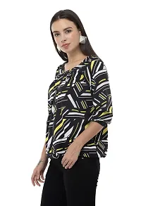 Shiva Trends Women's 3/4th Sleeve Printed Top-thumb1