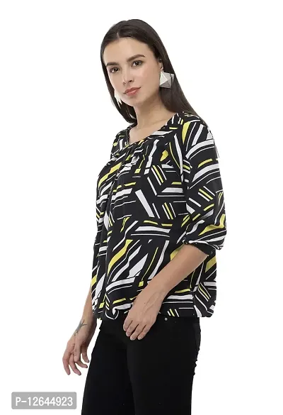 Shiva Trends Women's 3/4th Sleeve Printed Top-thumb2