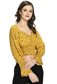 Shiva Trends Womens Yellow Rayon Crop Top Top-SV-123-TOP-YLW-XL-thumb3