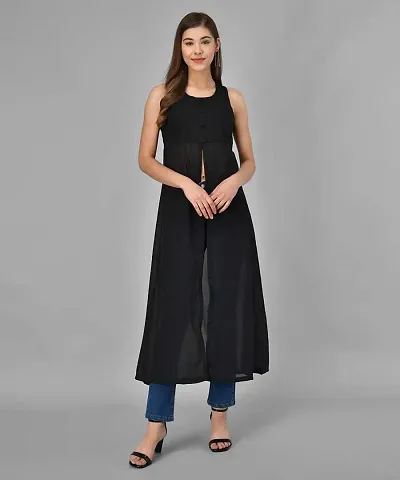 Shiva Trends Solid Style A-Line Dresses for Women Cacual Wear(Deny_93SP)