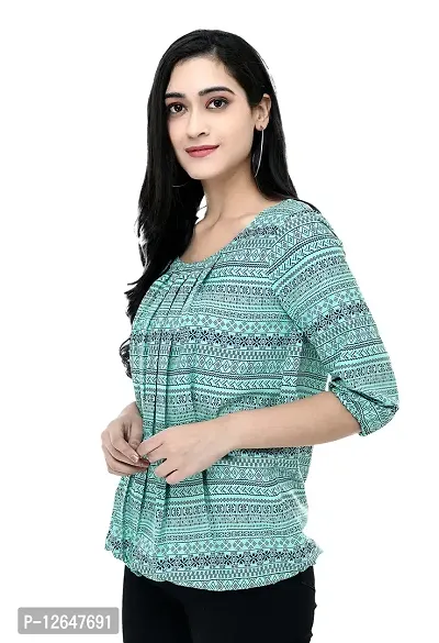 Shiva Trends Women's Printed Short Sleeve Round Neck Silver Large Size Top