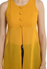 Shiva Trends Multicolor Solid Designer A-Line Dresses for Women Casual Wear(Deny_96_S) Yellow-thumb3