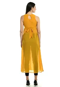 Shiva Trends Multicolor Solid Designer A-Line Dresses for Women Casual Wear(Deny_96_S) Yellow-thumb1