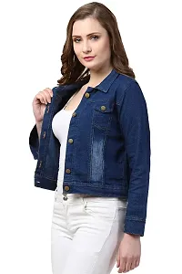 Trendy Women Regular Fit Solid Denim Jacket-thumb2