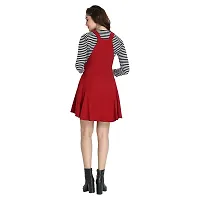 Shiva Trends Women Cotton Lycra Dungaree Dress with Top-thumb4