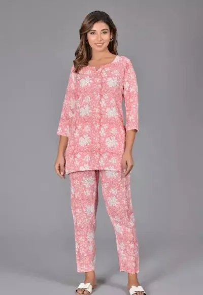 Adorable Rayon Night Suit For Women