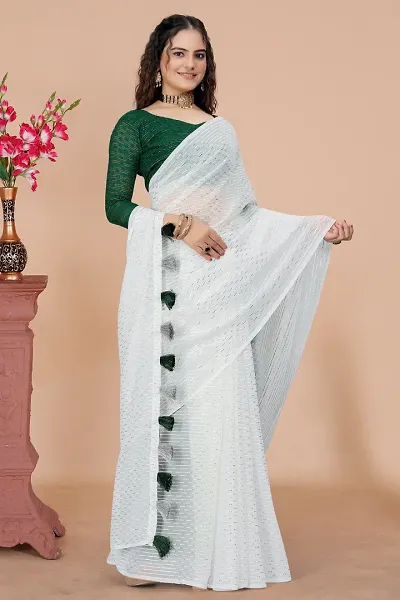 Best Selling Georgette Saree with Blouse piece 