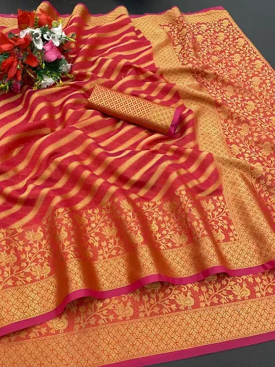 Must Have Organza Saree with Blouse piece 