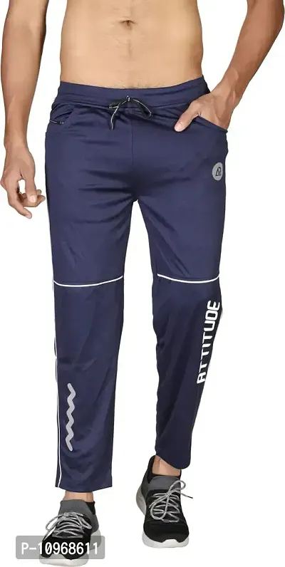 Stylish Fancy Lycra Blend Regular Track Pants For Men