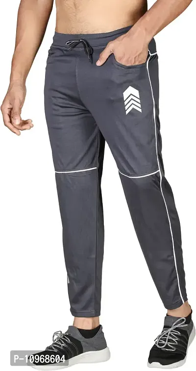 Stylish Fancy Lycra Blend Regular Track Pants For Men-thumb3