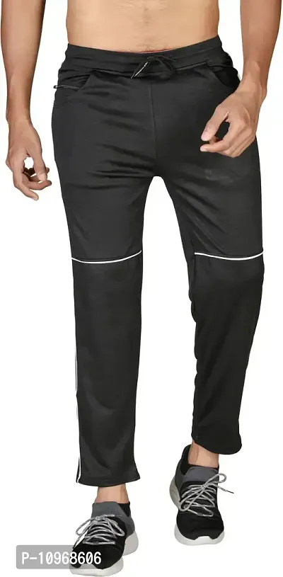 Stylish Fancy Lycra Blend Regular Track Pants For Men