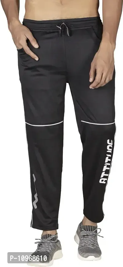 Stylish Fancy Lycra Blend Regular Track Pants For Men