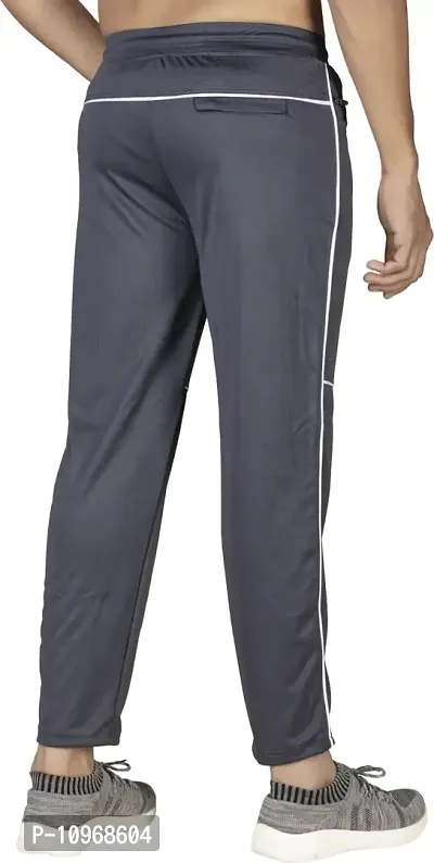 Stylish Fancy Lycra Blend Regular Track Pants For Men-thumb2