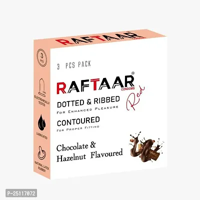 Dotted And Ribbed Condom-Chocolate And Hazelnut Flavour-thumb0