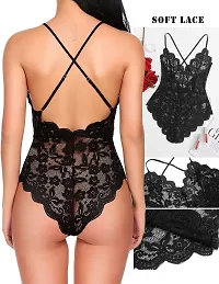 GuSo Shopee Women Babydoll Sexy Wedding Secret Nightwear Lingerie Swimming Party Swimwear Beachwear Sheer Honeymoon Valentine Special Night Wedding Lingerie Babydoll for Women Lace Free Size Black-thumb4