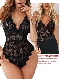 GuSo Shopee Women Babydoll Sexy Wedding Secret Nightwear Lingerie Swimming Party Swimwear Beachwear Sheer Honeymoon Valentine Special Night Wedding Lingerie Babydoll for Women Lace Free Size Black-thumb2