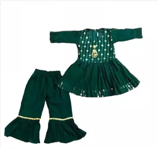 Baby Girls Ethnic Sharara Dresses in Vibrant Colors