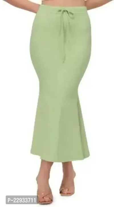Reliable Green Cotton Blend  Stitched Shapewear Patticoats For Women